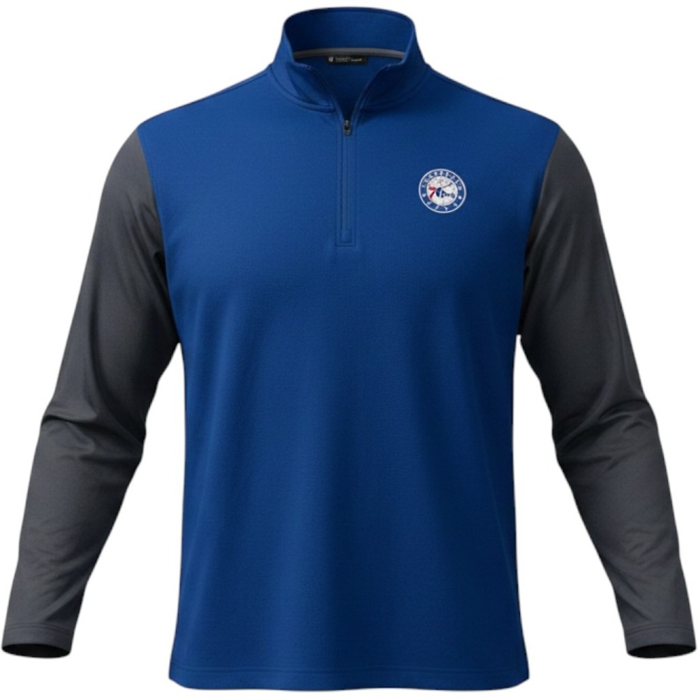NBA 76ers Level Menswear Size 3XL Mock Neck 1/4 Zip Long Sleeve Top